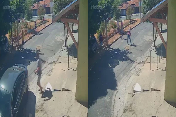 O dono do mercadinho atirou contra os suspeitos e matou um deles. Os familiares do ladrão apedrejaram o local e destruíram um carro - Metrópoles