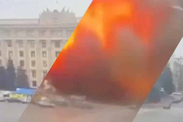 Prédio do governo em Kharkiv é alvo de míssil - Metrópoles