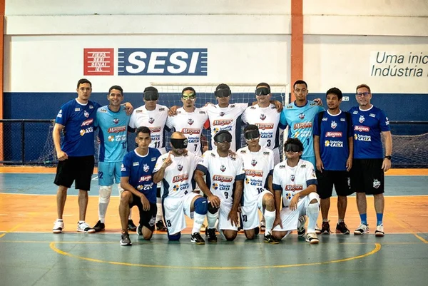 Equipe do Adef do futebo de cegos