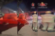 Apesar da intensidade das chamas, ninguém ficou ferido