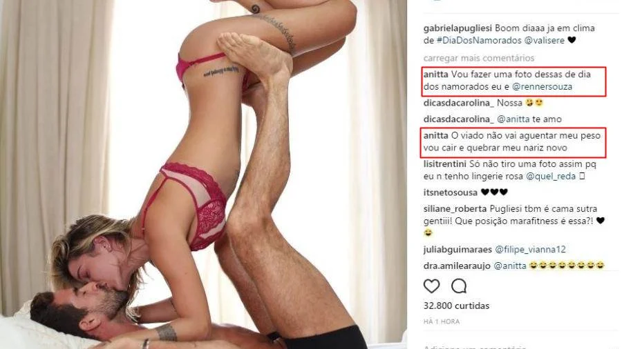 Pugliesi posta foto ousada com o namorado e até Anitta comenta - imagem 2 Pugliesi posta foto ousada com o namorado e até Anitta comenta - imagem 2