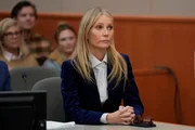 PARK CITY, UTAH - MARCH 30:  Actor Gwyneth Paltrow sits in court as the verdict is read in her civil trial over a collision with another skier on March 30, 2023, in Park City, Utah. The jury found retired optometrist Terry Sanderson "100 percent" at fault in the mishap that occurred during a run at Deer Valley Resort in Park City, Utah in 2016. Paltrow was awarded the $1 for which she had countersued.  (Photo by Rick Bowmer-Pool/Getty Images)