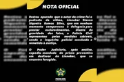 Nota da delegacia que apura o caso