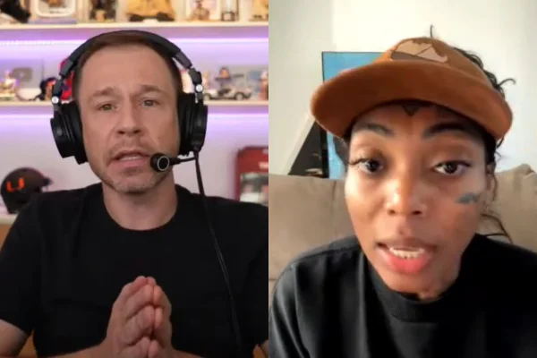Tiago Leifert convidou a influenciadora Sara Zarâ para participar de uma live em seu canal no YouTube