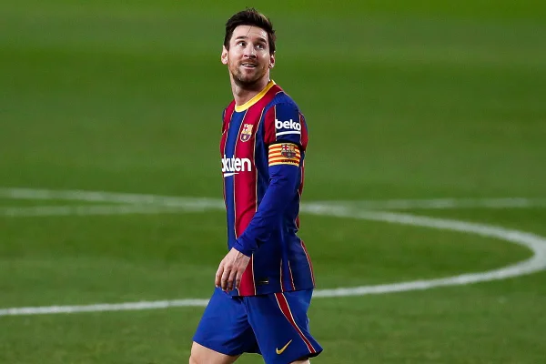Messi com a camisa do Barcelona