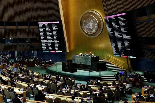 Imagem colorida mostra a Assembleia Geral da ONU - Metrópoles