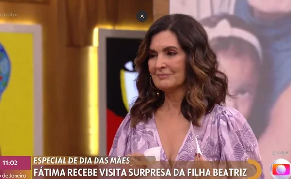 Fátima e a filha Beatriz no Encontro com Fátima Bernardes