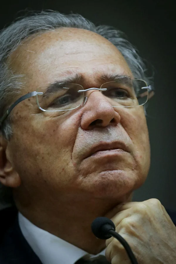 Paulo Guedes em coletiva de imprensa