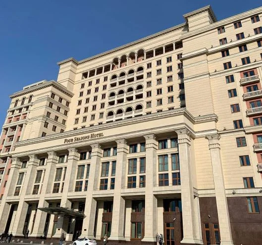 Hotel Four Seasons, em Moscou, onde o presidente Jair Bolsonaro fic