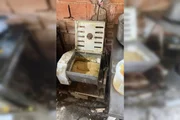 Local onde era armazenado a massa dos salgados