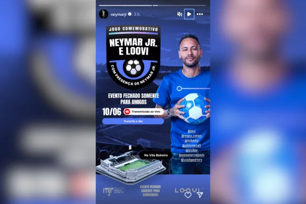 Foto colorida de Neymar, anuncia jogo festivo - Metrópoles