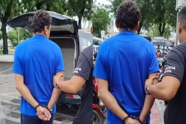 Imagem colorida, Professor de futsal é preso por estuprar aluno de 12 anos no CE. Vídeo