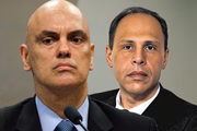 Ministro do Supremo Tribunal Federal (STF), Alexandre de Moraes, e ex-assessor do Tribunal Superior Eleitoral (TSE), Eduardo Tagliaferro