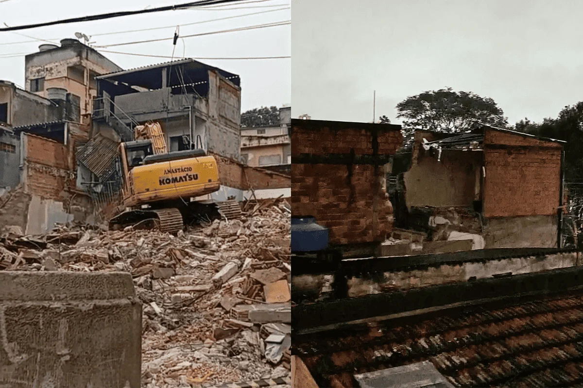 Prefeitura de SP inicia demolição de cinco casas com risco de desabamento na ZL