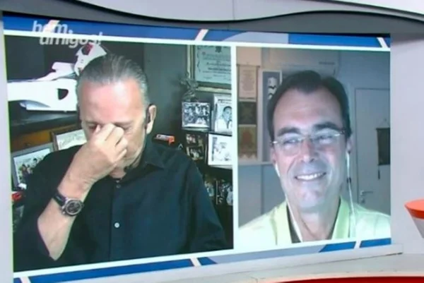 Galvão Bueno e Tino Marcos no programa Bem, Amigos, no SporTV