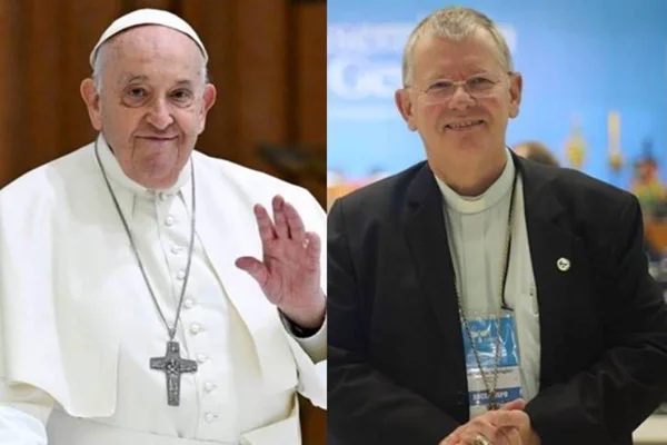imagem colorida de papa francisco e dom jaime spengler