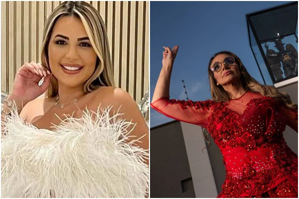 Deolane e a mãe de Santo Michelly em montagem - Metrópoles