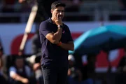 Abel na área técnica durante o jogo contra o São Paulo no Brasileirão 2025