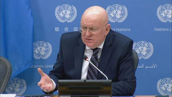 Vassily Nebenzia, embaixador russo na ONU, defende o país das acusações feitas pela Ucrânia - Metrópoles