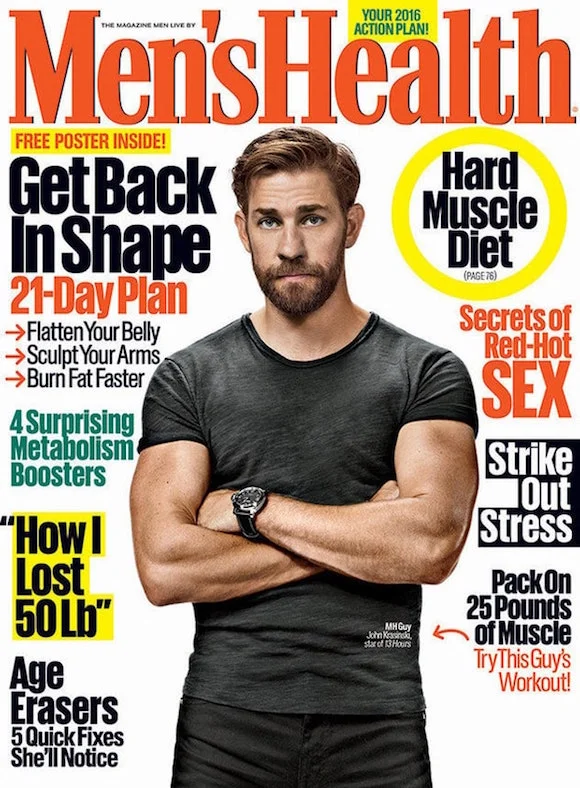 Fofo, engraçado e agora musculoso: John Krasinski aparece saradão em capa de revista
