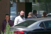 O deputado Paulo Bilynskyj (PL-SP) chega à Superintendência Regional da Polícia Federal no DF
