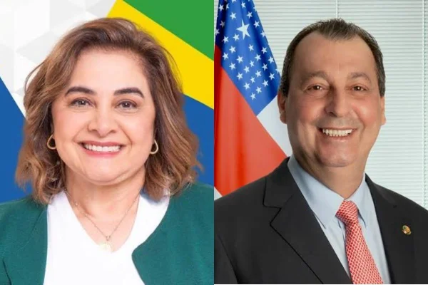 Montagem com fotos coloridas de Maria do Carmo e Osmar Aziz - Metrópoles