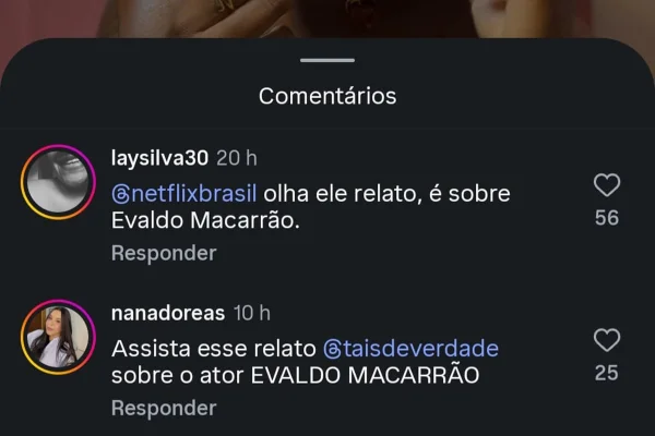 Evaldo Macarrão se manifesta após ser apontado na web como agressor - destaque galeria Evaldo Macarrão se manifesta após ser apontado na web como agressor - destaque galeria