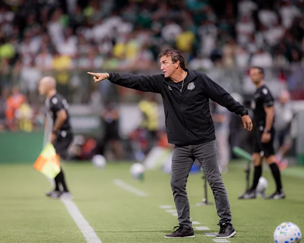 Cuca na partida entre Palmeiras x Santos no Brasileirão