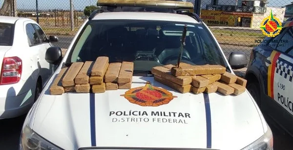 27kg de maconha apreendido em ônibus interestadual pela PM