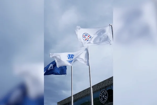 Bandeiras da Associação Paraguaia de Futebol, Conmebol e Fifa