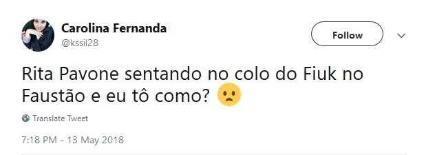 Rita Pavone leva internet à loucura ao sentar no colo de Fiuk - imagem 4 Rita Pavone leva internet à loucura ao sentar no colo de Fiuk - imagem 4