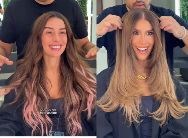 Bianca muda a cor do cabelo