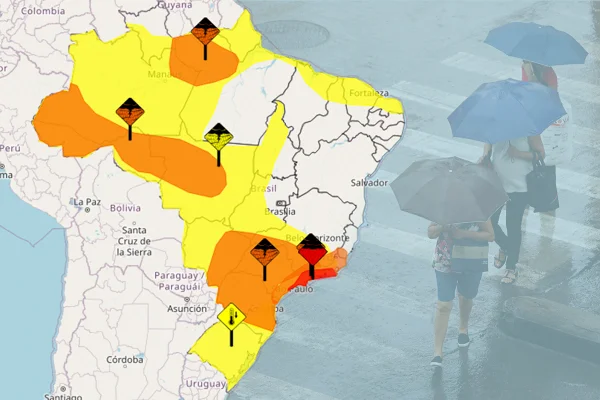 Frente fria traz temporais para Rio e SP e derruba termômetros no Sul