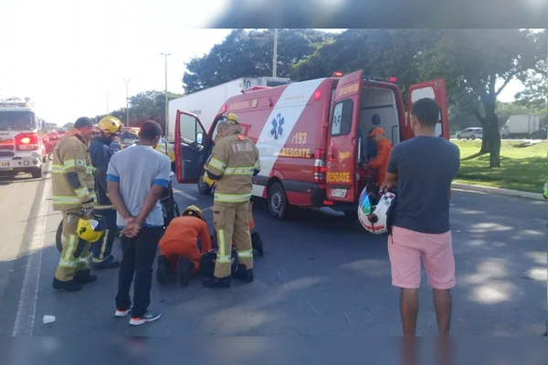 DF: ciclista de 64 anos é atropelado por moto na Epia