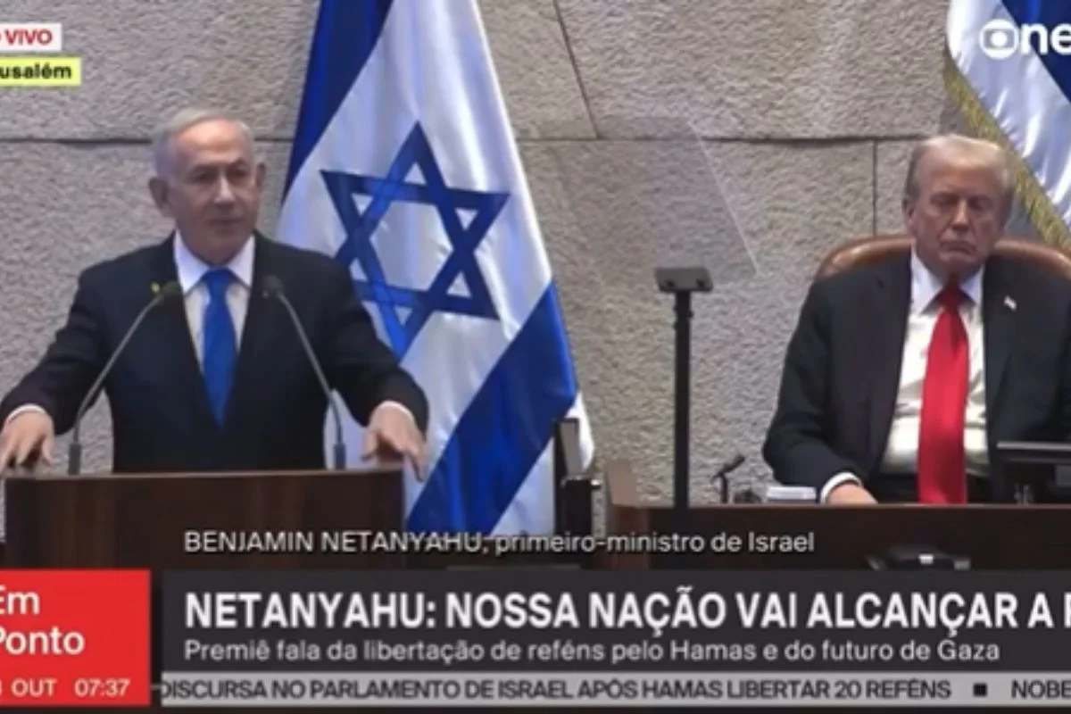 Transmissão ao vivo da Globonews deixa vazar crítica a Netanyahu