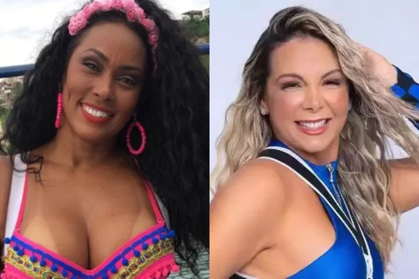 Montagem colorida de Rosiane Pinheiro e Carla Perez - Metrópoles