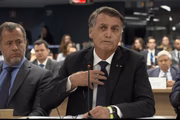 O ex-presidente Jair Bolsonaro em depoimento a Alexandre de Moraes no STF