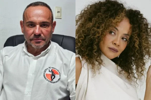 Montagem colorida de Hugo Gross, presidente do Sindicato e Aline Borges - Metrópoles