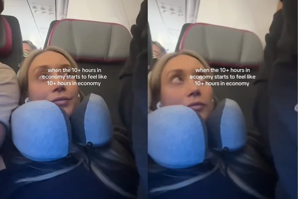 Mulher no avião - Metrópoles