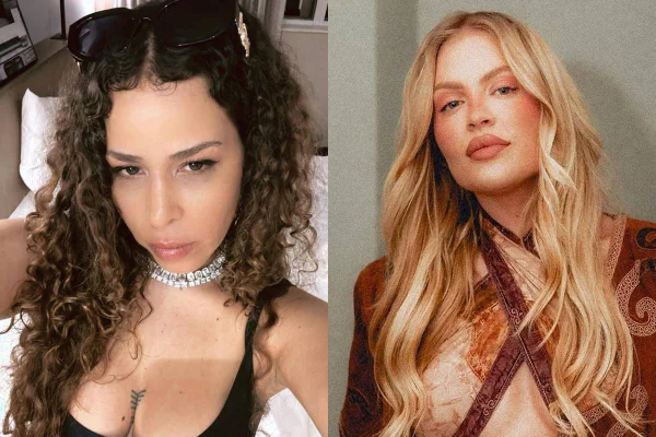 montagem com foto de Flora Matos e outra de Luísa Sonza - metrópoles
