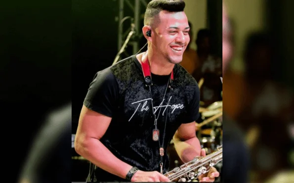 O saxofonista Cláudio Douglas dos Santos, de 34 anos, mais conhecido como Jack Sax