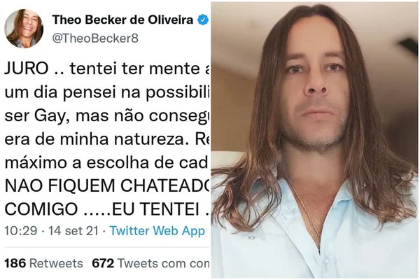 “Pensei na possibilidade de ser gay, não consegui”, revela Theo Becker