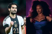 Gündogan, jogador da Alemanha, e Rihanna Gündogan, jogador da Alemanha, e Rihanna