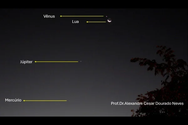 Conjunção entre Lua e planetas poderá ser vista novamente nesta quinta - destaque galeria Conjunção entre Lua e planetas poderá ser vista novamente nesta quinta - destaque galeria