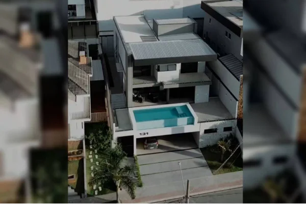 visão área de casa