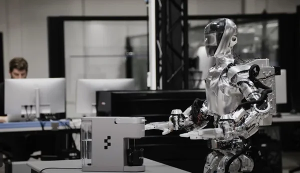 imagem colorida do robô humanoide criado pela startup americana Figure AI - Metrõpoles