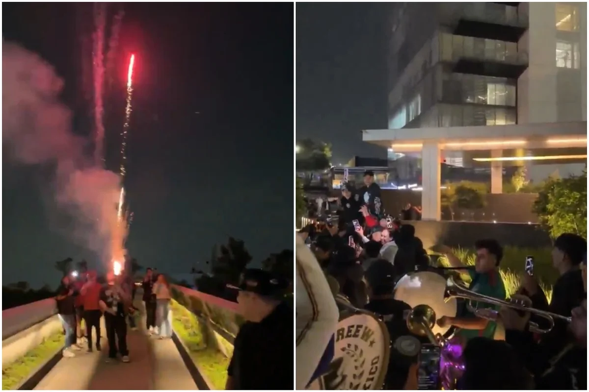 Mexicanos levam fogos e música alta ao hotel da seleção inglesa