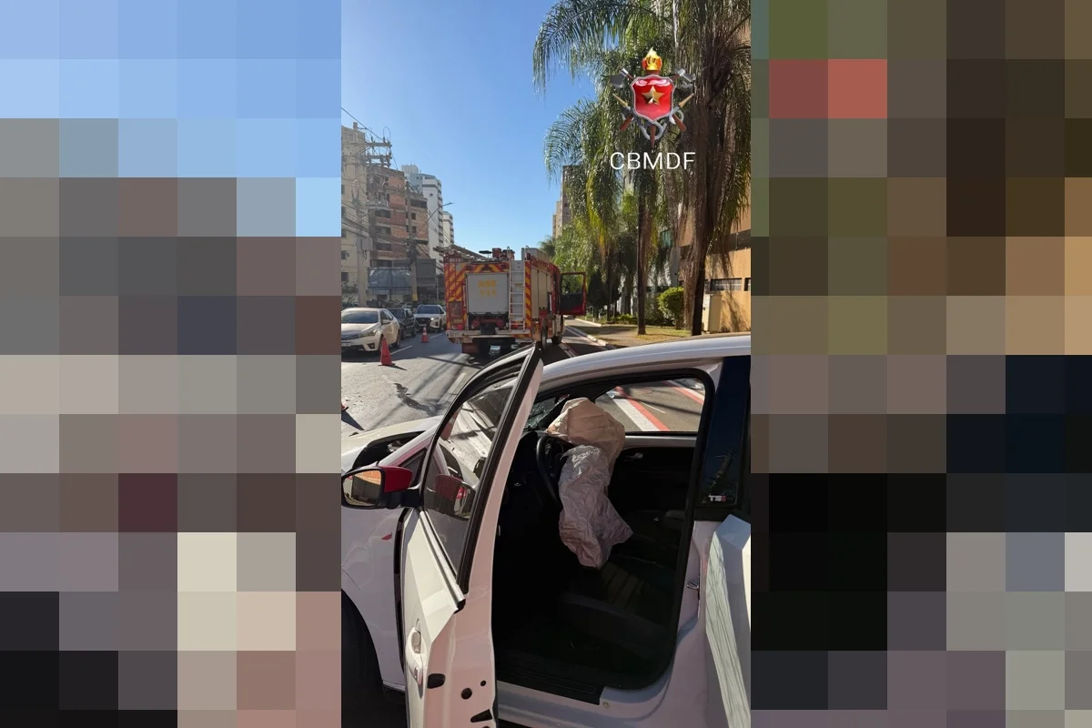 Região de Águas Claras fica sem energia após carro atingir poste - imagem 2 Região de Águas Claras fica sem energia após carro atingir poste - imagem 2