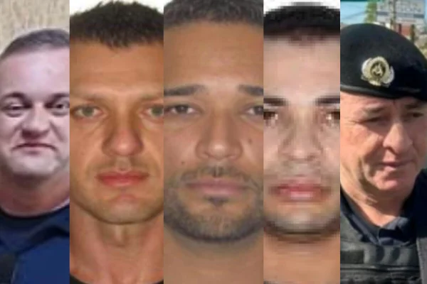 Montagem com cinco fotos de rostos masculinos ladeados - Metrópoles