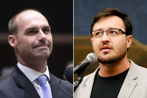Eduardo Bolsonaro e vereador Pablo Almeida